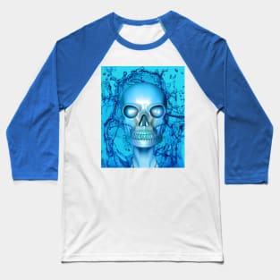 Metal Skull in Water Baseball T-Shirt